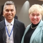 Dr. Madhu Natarajan with Sandy Schwenger, CEO, m-Health Solutions